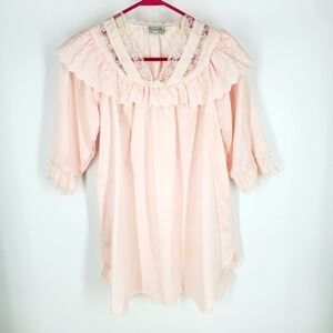 Christian Dior Vintage 100% Polyester Youth Nightgown Set Size 6 Pink